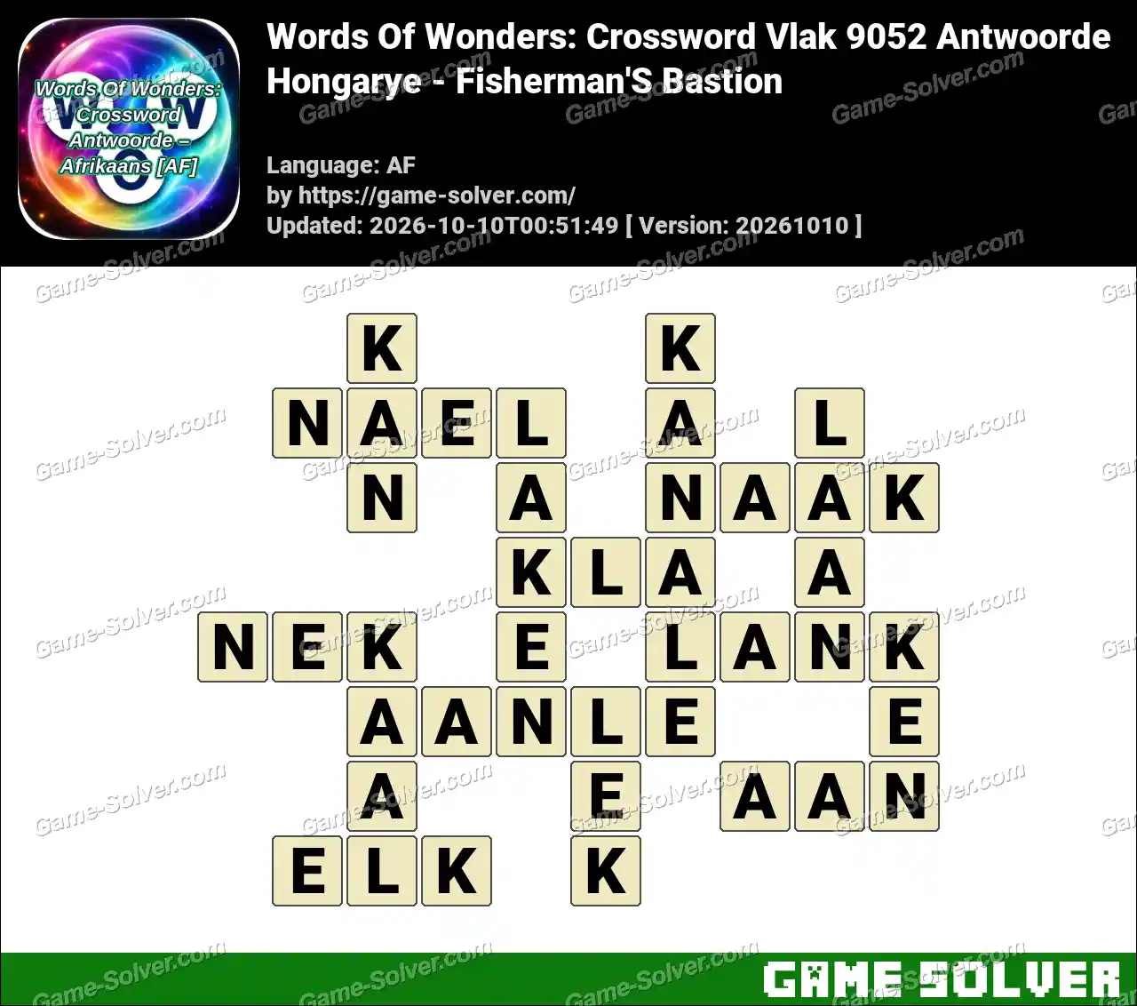 Words Of Wonders: Crossword Vlak 9052 Antwoorde – Hongarye – Fisherman’S Bastion